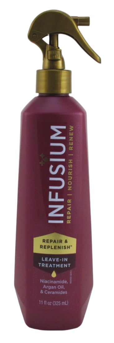 INFUSIUM LEAVE-IN TREATMENT Repair & Replenish, Nourish, Renew Spray with Niacinamide, Argan Oil, Ceramides, 11 FL OZ - 2 Pack
