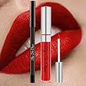 By The Clique Premium Red Matte Lip Kit | Long Lasting Liquid Lipstick and Liner Set | Red Carpet Ready