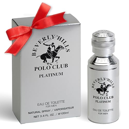 Beverly Hills Polo Club PLATINUM - Cologne for Men with Notes of Cedar, Cinnamon & Orange - Classy & Sexy Fragrance Scent - Eau De Toilette Spray