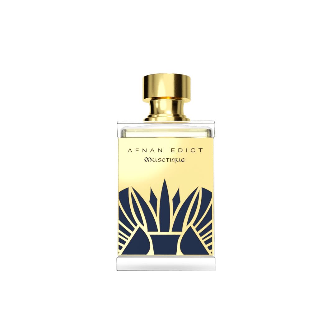 Afnan Edict Musctique Unisex Luxury Eau de Parfum Spray, 2.7 Fl. Oz - Elegant Musk & Oud Perfume with Saffron & Vanilla