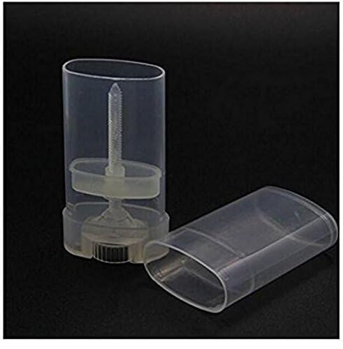 10PCS 15ml 0.5oz Clear Empty Plastic Oval DIY Lipstick Lip Balm Lip Gloss Tubes Deodorant Crayon Chapstick Tube Bottle Containers Oval Holder Case