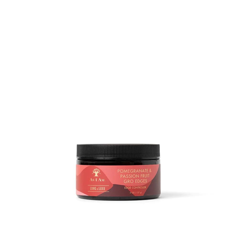 As I Am Long and Luxe Groedge Edge Controller 4oz - Rejuvenates, Strengthens Hair Line - Long Lasting Hold, Flake Free - Enriched with Pomegranate