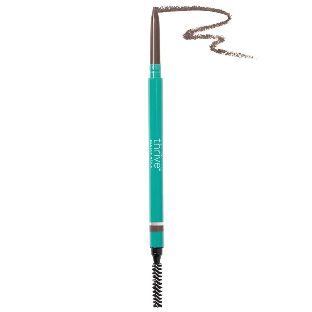 Thrive Causemetics Infinity Waterproof Eyebrow Pencil, Retractable Brow Pencil with Hyaluronic Acid, Shea Butter, Dual Ended Eyebrow Brush Spoolie Beauty and Personal Care Thrive Causemetics