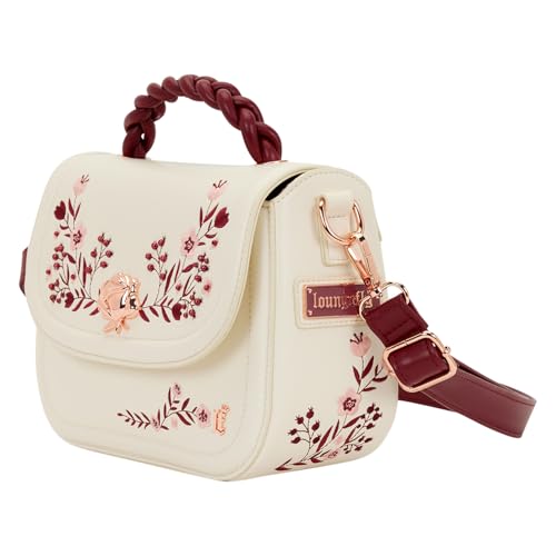 Loungefly Cream & Red Floral Crossbody Bag