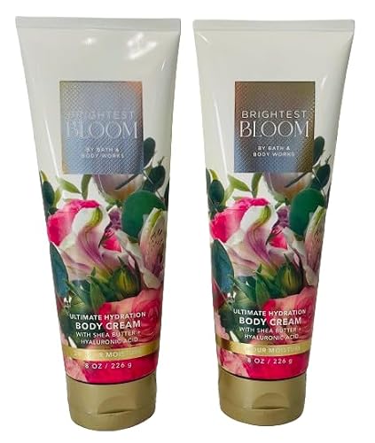 Bath & Body Works Brightest Bloom Ultimate Hydration Body Cream 8 Ounces Pack of 2