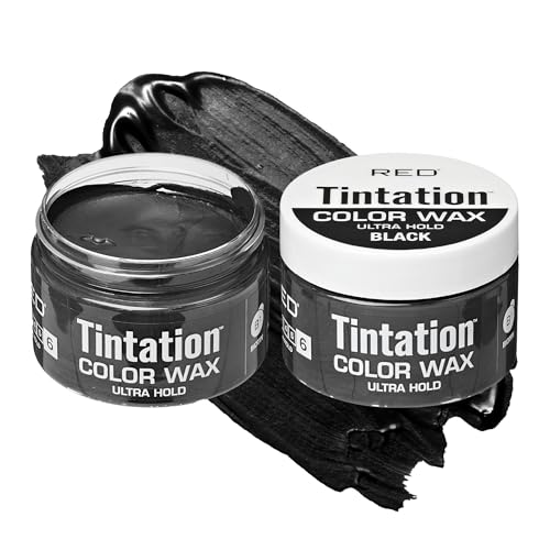 Red by Kiss Tintation Temporary Hair Color Wax - Vivid Instant Color, Ultra Hold, Water & Sweat Resistant, Curly Hair Safe, Non-Drying & Damage-Free