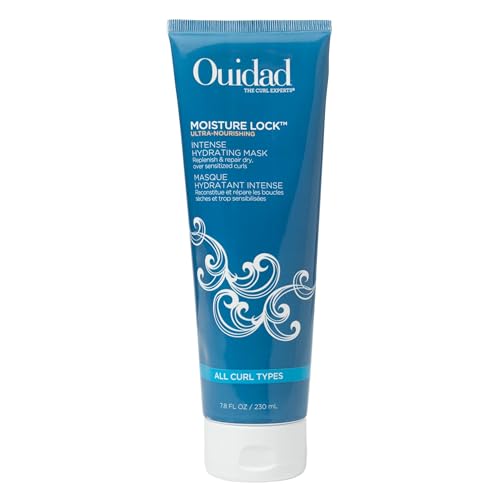 Ouidad Moisture Lock Hair Mask, 7.8 fl oz, Ultra-Nourishing Intense Frizz Control Curly Hair Mask with Macadamia Nut Oil, Olive Oil, Helps Repair