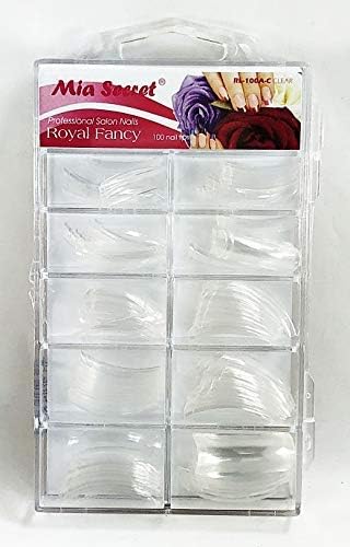 Mia Secret - Nail Tip Royal Fancy 100PC 500PC - Clear/White/Natural (100 Clear) Beauty & Personal Care Mia Secret