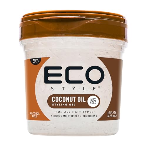 Ecoco Eco Style Gel - Coconut Oil - Adds Luster And Moisturizes Hair - Weightless Styling And Superior Hold - Prevents Breakage And Split Ends