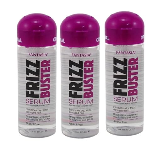 Fantasia Serum Frizz Buster 6 Ounce Bonus (177ml) (3 Pack)