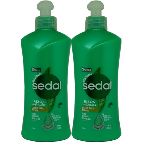 Sedal Curls Defined Hair Comb Cream with Coconut Oil, Provitamin B5, Elastin, 300ml, 2 Pack