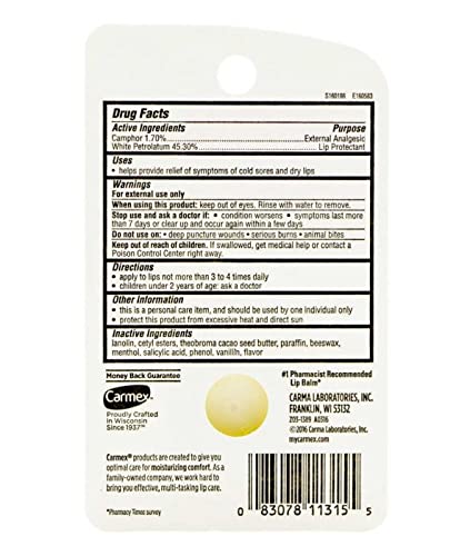 Carmex Classic Lip Balm Medicated, 0.25 oz (Pack of 5) Beauty and Personal Care Carmex