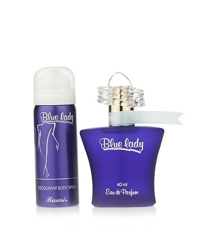 Rasasi Blue 2-Piece Set For Women, (1.3 Oz Eau De Parfum Spray + 1.7 Oz Deodorant Spray)