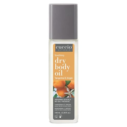 Cuccio Naturale Hydrating Dry Body Oil - Tangerine & Argan - Lightweight Non-Greasy Moisturizer for Soft, Nourished Skin, 3.38 fl oz