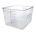 Rubbermaid Commercial Products Space Saving Square Food Storage Container 12 Quart Clear for Kitchen/Sous Vide/Meal Prep