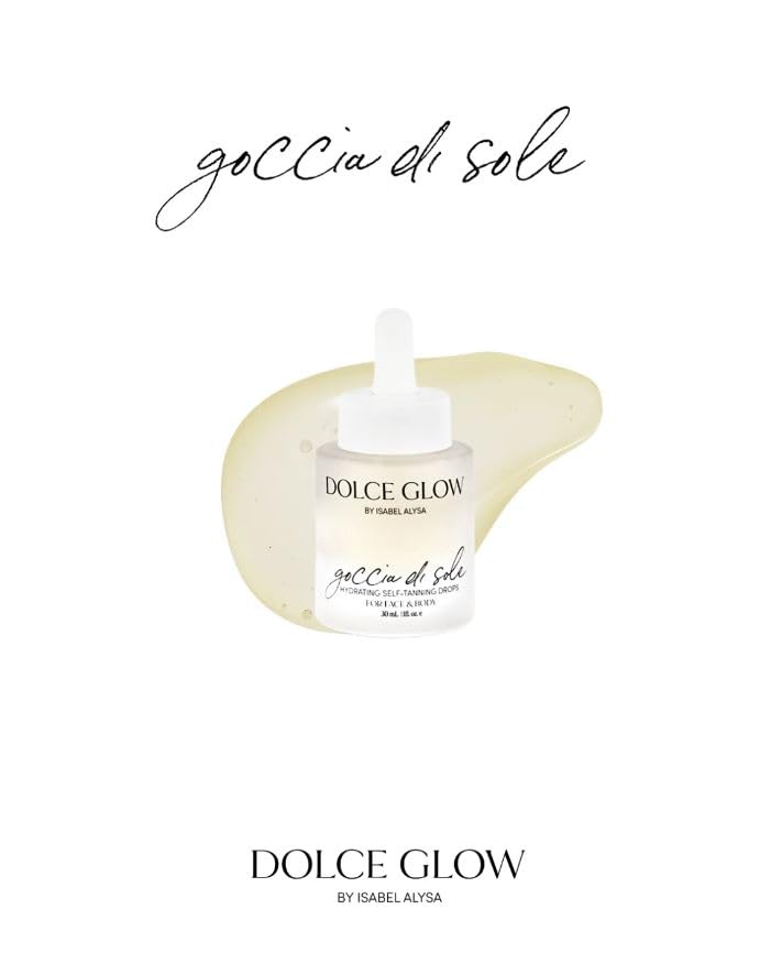 DOLCE GLOW Goccia De Sole Hydrating Tanning Drops Face And Body, 1 oz.