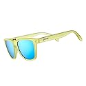 goodr Swedish Meatball Hangover Polarized Sunglasses, Medium Sized (OG), Yellow Translucent Frames with Blue Mirrored Reflective Lens, UV400