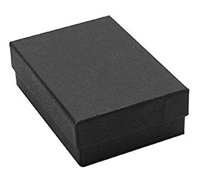 RJ Displays 16 Pack Cotton Filled Matte Black Paper Cardboard jewelry pendant, earring, neck chain, anklets, and bracelets Gift Packaging and Retail…