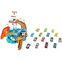 Hot Wheels Color Shifters Sharkport Showdown Playset with 18 Cars