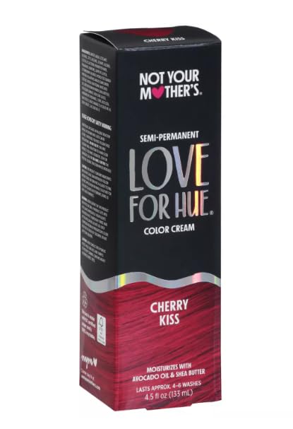 Not Your Mother's Love For Hue Semi-Permanent Hair Color Cream, Cherry Kiss, 4.5 fl oz / 133 ml