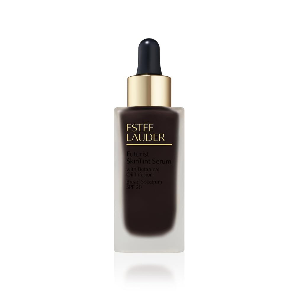 Estée Lauder Futurist Skin Tint Serum Foundation SPF 20 with Glycerin | Light Coverage, 1.0 Fl Oz, 9N1 Ebony