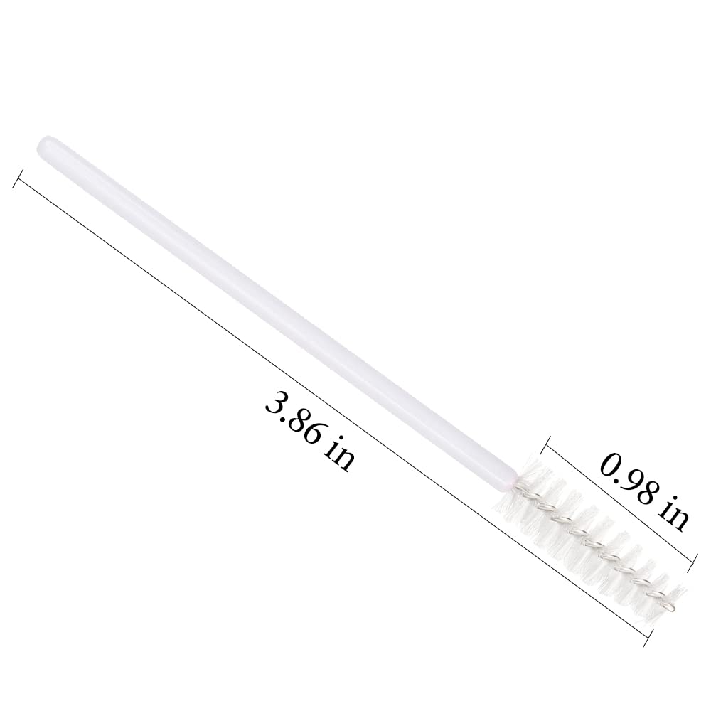 300 Pack Eyelash Mascara Wands Disposable Lash Brushes for Extensions Makeup Brush Applicators Tool Kit, White/White