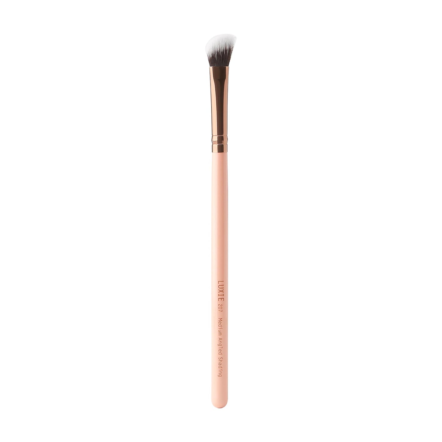 Luxie Rose Gold Medium Angled Shading Brush 207 - Makeup Brush for Highlighting, Defining Crease, and Blending Eyeshadow - Eyeshadow Applicator - 1 pc