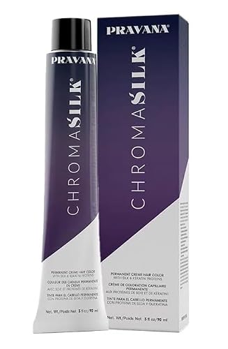 ChromaSilk Hair Color Creme 3oz Permanent hair coloring Silk & Keratin Protein (Pravana 4N)