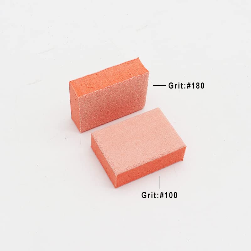 Bzbuy Nail Mini Orange Buffer Block File 100/180 Grit 2 Sided (130 Count)