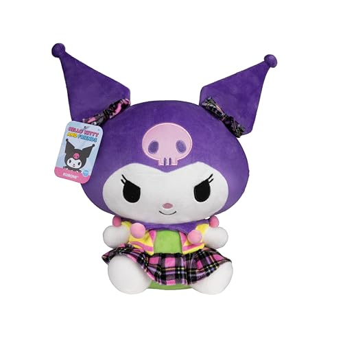 Jazwares Hello Kitty and Friends, 12-Inch Kuromi Neon Plush - Officially Licensed Sanrio Product from Ages 6+