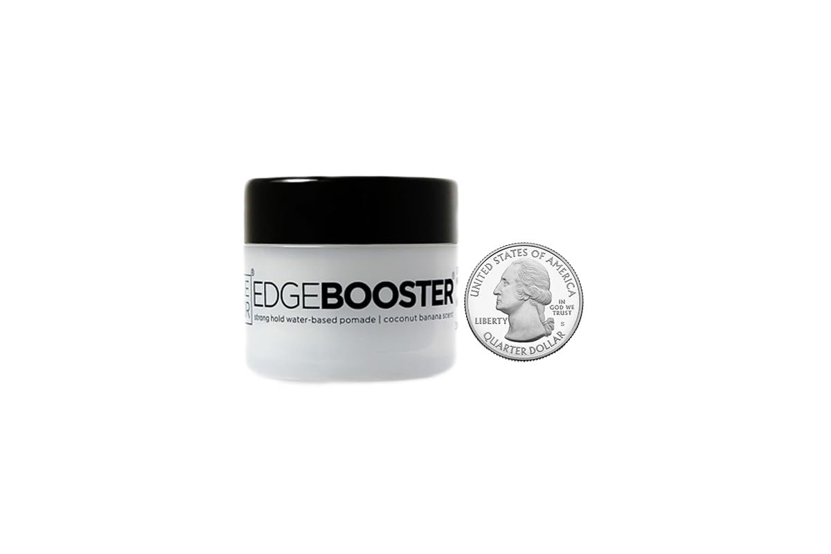 Style Factor EDGEBOOSTER Strong Hold Water-Based Pomade 0.85 Oz Mini Travel Size (0.85 Fl Oz (Pack of 1), Coconut Banana)