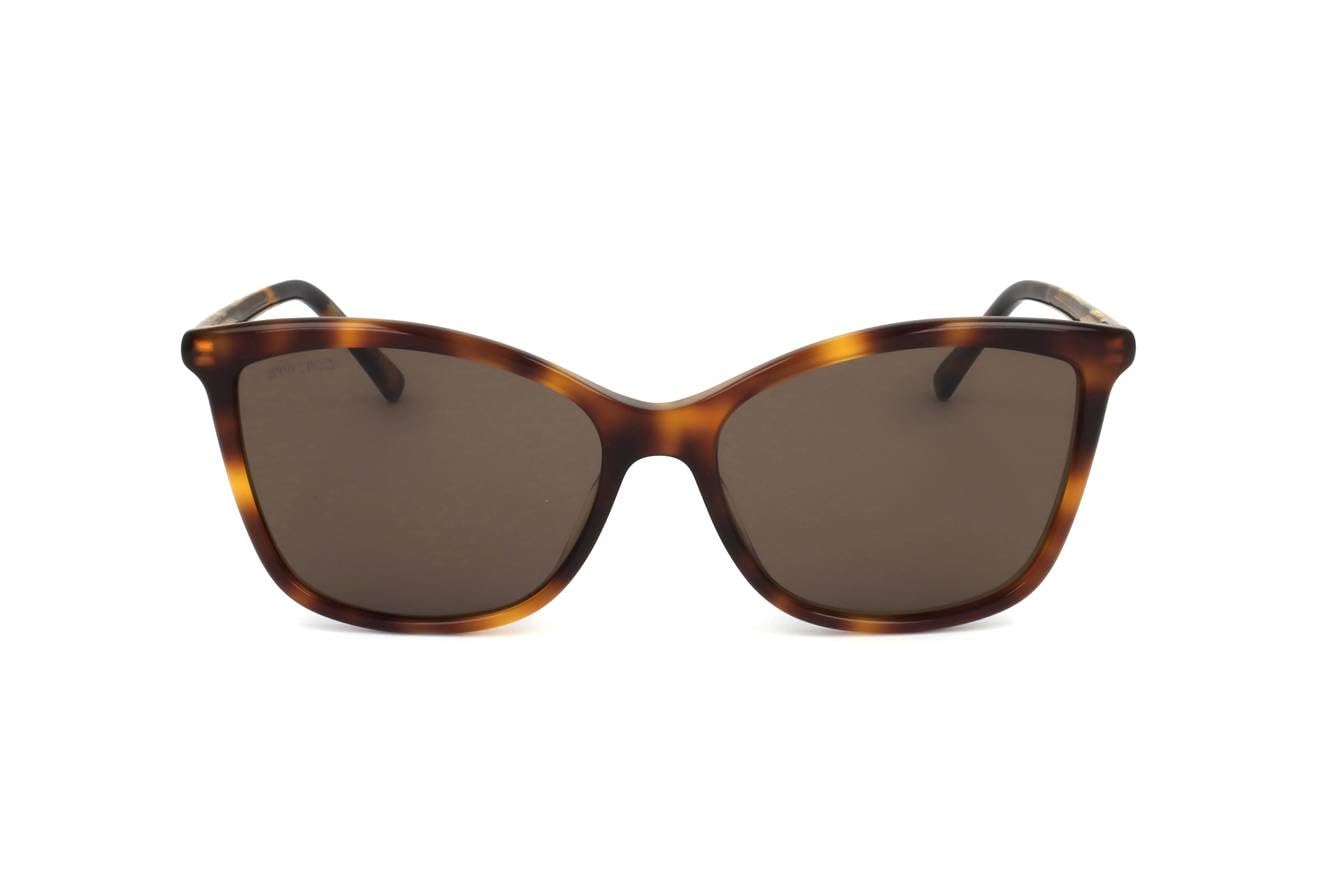 JIMMY CHOO Rectangular Sunglasses Ba/G/S 08670 Havana/Gold 56mm