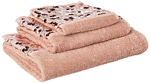 Popular Bath Blush Sinatra Bath Decor Accessories, Premium, Durable, Acrylic Resin, Eco-Friendly 3-Piece Bath Towel Set