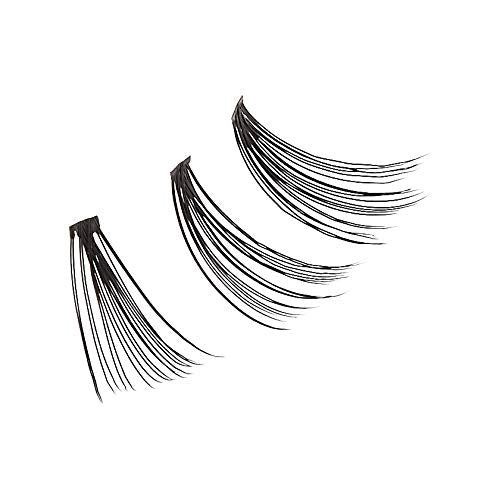 i-ENVY 20D Extension Cluster Individual Lashes (Long, 2 PACK) Flat Root Seamless Application Perfect For DIY Lash Extension