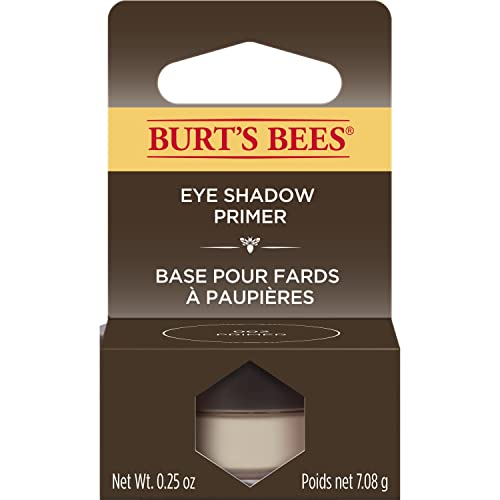 Burt's Bees Eye Shadow Primer, Neutral Ultra Sheer/Translucent Beige Color, Extends Wear For Powder Eye Shadow, For All Skin Tones - 0.25 Ounce