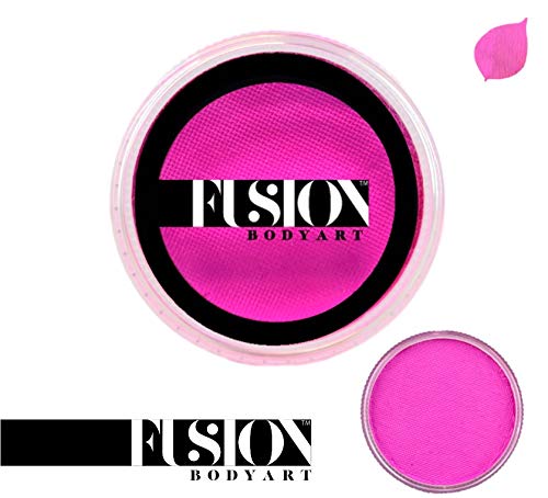 Fusion Body Art Pro Face Paint | Prime Pink Sorbet (32gm), Professional Quality Water Activated Face and Body Paint Supplies Single Makeup Cake