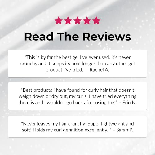 Love Ur Curls Irish Sea Moss Hair Gel, Medium Hold Hair Styling Curling Gel for Defined Curly Hair, Waves & Coils, Vegan, Cruelty Free, 236mL