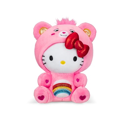 Care Bears Hello Kitty Dressed As Cheer Bear 8" Fun-Size Plush - Soft, Huggable Bestie! - Good for Girls and Boys, Employees, Collectors, Ages 4+