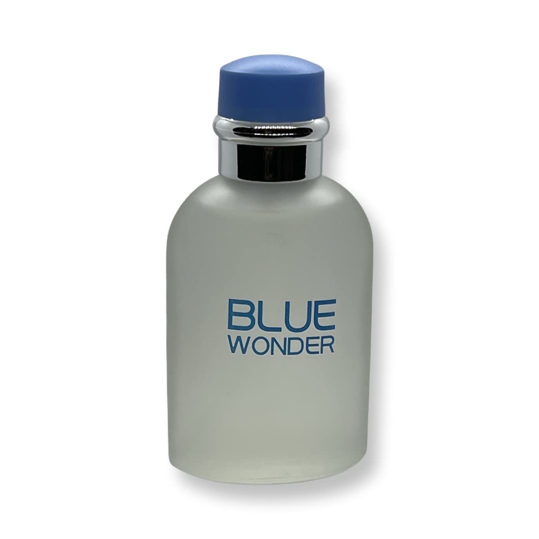 United Scents Blue Wonder For Men Eau de Parfum- 3.4 Fl Oz Fragrance - Top Notes: Grapefruit, Juniper and Bergamot