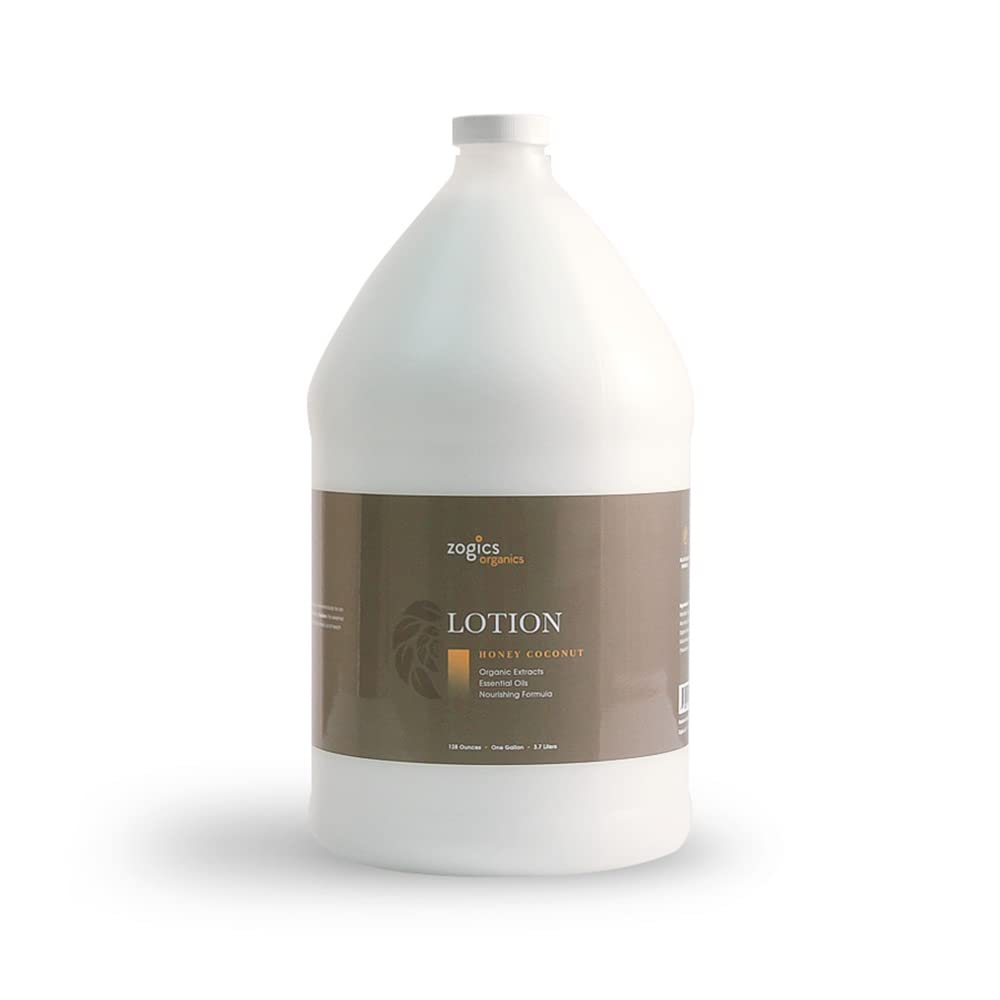 Zogics Organics Body Lotion - Hydrating Body Lotion for Women and Men, Moisturizing Formula Made with Essential Oils, Great for Refillable Lotion