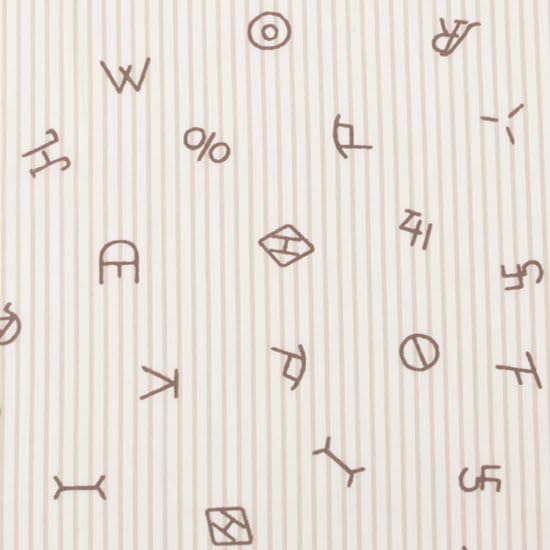 Rod's - Cattle Brands (Sheet Set) - Ticking Stripe - Beige Cream - 3 Piece Twin Sheet Set - Top Sheet (66x96in) - Fitted Sheet (39x75x15in) - One