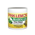 PINK LEMON Braiding Gel - Tea Tree - Maximum Hold, No Flaking, Long Lasting Hold, High Shine. For Micro, Inter, Dread, Faux, Loc, Twist, Braid, Edge