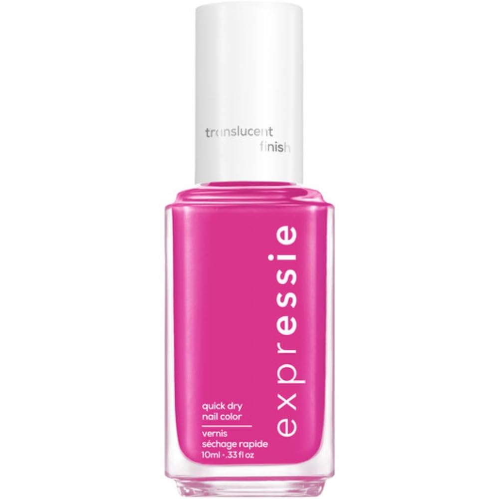 essie Expressie Nail Polish, Quick-Dry Translucent Magenta Pink Nail Polish, Vegan, Turn Up The Century, 0.33 fl oz Beauty & Personal Care essie