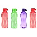 4 X Tupperware Eco Safe Water Bottle 500 ml Assorted Colors