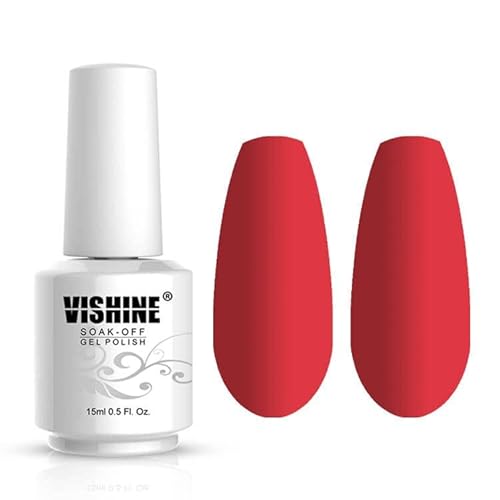 Vishine Gelpolish Professional Manicure Salon UV LED Soak Off Gel Nail Polish Varnish Color Orange(1331)