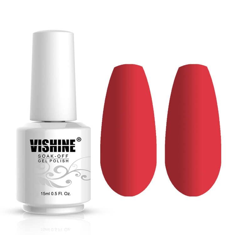 Vishine Gelpolish Professional Manicure Salon UV LED Soak Off Gel Nail Polish Varnish Color Orange(1331)