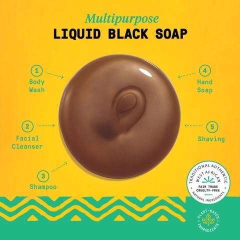 Alaffia Authentic African Black Soap Variety 2-Pack - All-In-One Liquid Soap, Travel-Size Eucalyptus Tea Tree + Full-Size Peppermint Body Wash, Face