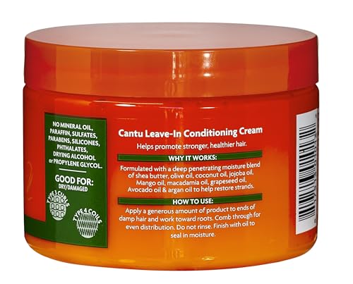 Cantu Shea Butter for Natural Hair Leave in Conditioning Cream, 12 Ounce