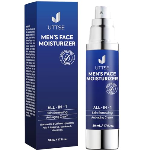 6-in-1 Face Cream for Men: Anti Aging & Wrinkle Cream for Men with Collagen, Hyaluronic Acid, Vitamins E & B, Shea Butter - Dark Spots Remover & Eye