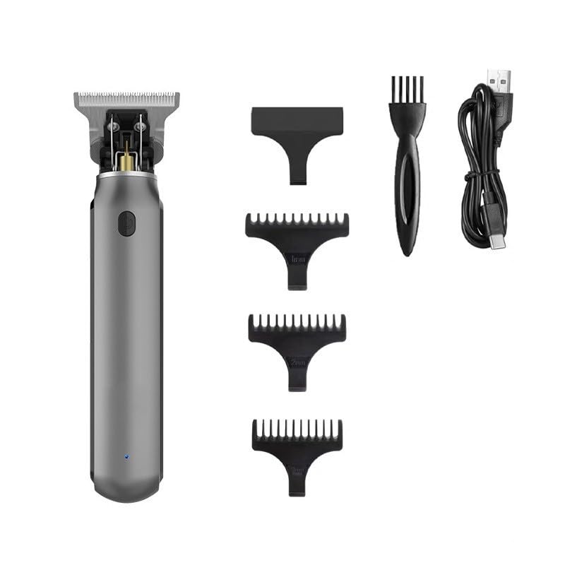 QDKVTNDJZ USB Charging Mini Clippers Men's Beard Trimmer Zero Gapped T-Blade Hair Cutting Machine Cordless Professional with 3 Guide Combs Beauty and Personal Care QDKVTNDJZ